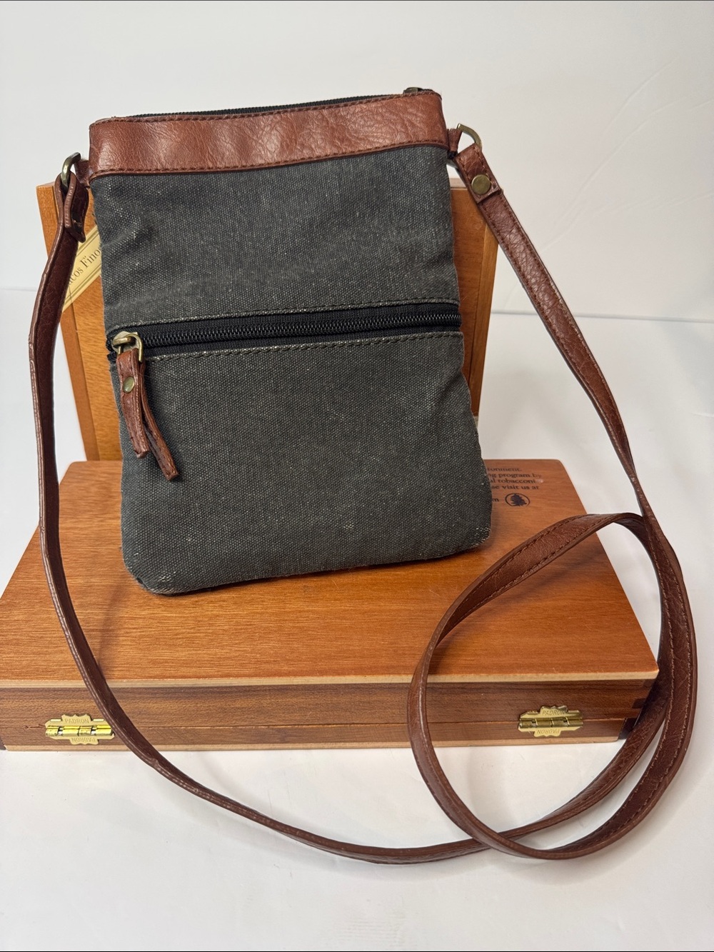 Mona B Canvas & Woven Aztec Small Crossbody Purse, Boho Western Chic - Picture 4 of 11